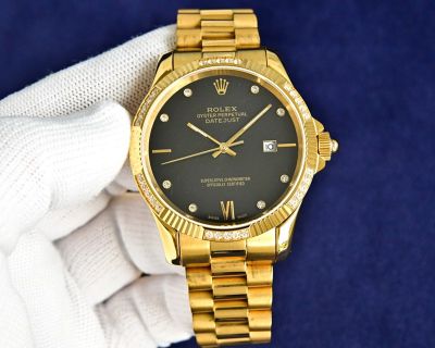 Rolex Datejust Imported 8215 Movement 41mm 316L Steel  Gold/TT President Band Watch
